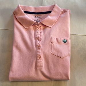 LL Bean polo size Medium. Pale pink